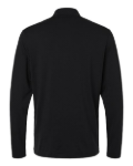 Adidas A708 Men's Textured Stripe Quarter-Zip Pullover - Black Back Thumbnail | Custom Apparel Canada