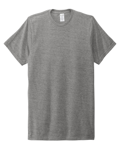 Allmade AL2004CA Unisex Tri-Blend Tee in Aluminum Grey - Custom Printing Available
