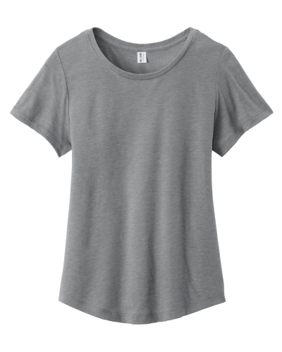 Allmade AL2015CA Women's Relaxed Tri-Blend Scoop Neck Tee in Aluminum Grey - Custom Printing Available