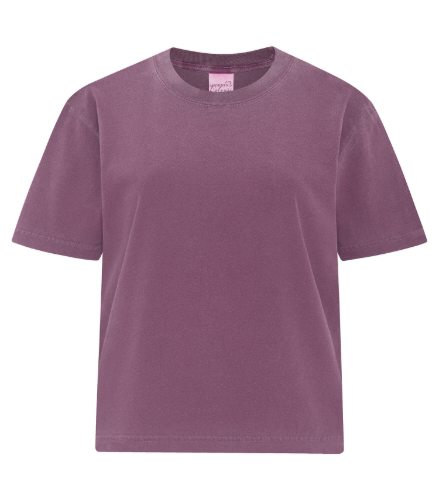 ATC ATC1700L Authentic Colours Garment-Dyed Heavyweight Ladies’ Boxy Tee - Berry