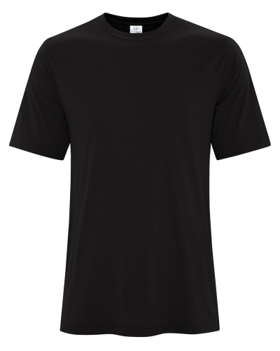 ATC ATC3600 Pro Spun Tee in Black - Custom Printing Available