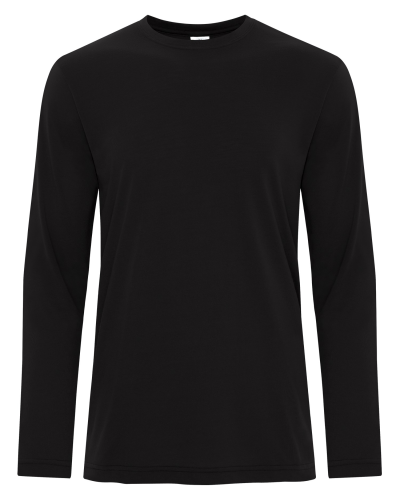 ATC ATC3615 Pro Spun Long Sleeve Tee in Black - Custom Printing Available