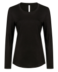 Eurospun Ring Spun Long Sleeve Ladies' Tee Front Thumbnail | Custom Apparel Canada
