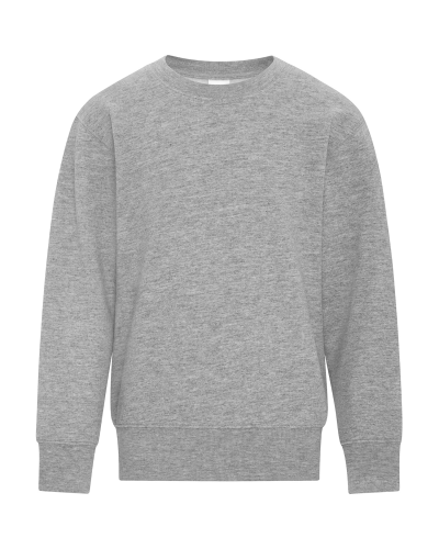 ATC ATCY2400 Everyday Fleece Crewneck Youth Sweatshirt in Athletic Heather - Custom Printing Available