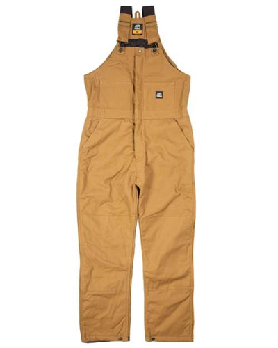 Berne Apparel B415 Men's Heritage Insulated Bib Overall in Brown Duck - Custom Printing Available