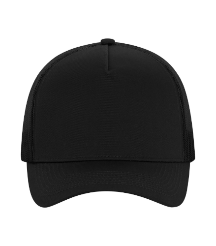 ATC C1342 Everyday Cotton Twill 5-Panel Trucker Cap - Black/Black
