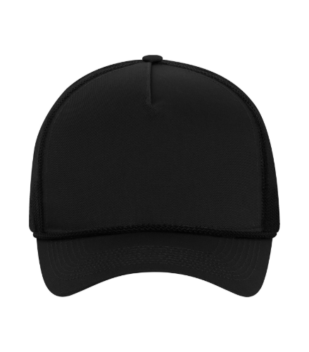 ATC C1343 Everyday Cotton Twill 5-Panel Trucker Rope Cap - Black/Black by ATC