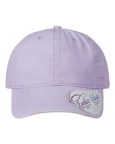 Infinity Her CASSIE WOMEN'S Infinity Her - Pigment-Dyed with Fashion Undervisor Cap in Lavender/Stripes - Custom Printing Available