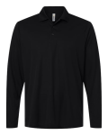 Men's Nova Performance Long Sleeve Pique Polo Front Thumbnail | Custom Apparel Canada