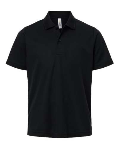 Core365 CE108Y Youth Nova Performance Pique Polo in Black - Custom Printing Available