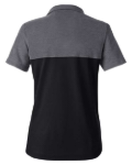 WOMEN'S CORE365 CE112CW Fusion ChromaSoft™ Colorblock Polo - Black/ Carbon Heather Back Thumbnail | Custom Apparel Canada