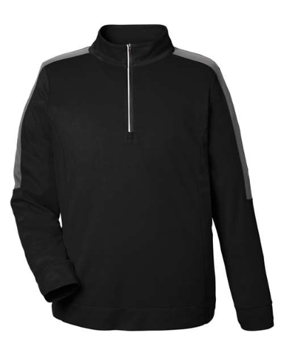 CORE365 CE404 Men's Market Snag Protect Mesh Colorblock Quarter-Zip Pullover by Core365