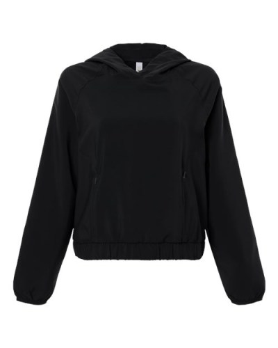 Core365 CE520LW Women's UltraUVP Shoreline Long Sleeve Hooded Pullover in Black - Custom Printing Available