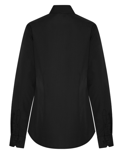 Custom WOMEN'S Everyday Easy Care Long Sleeve Woven Shirt - Back View | Coal Harbour | Screen Printing Canada