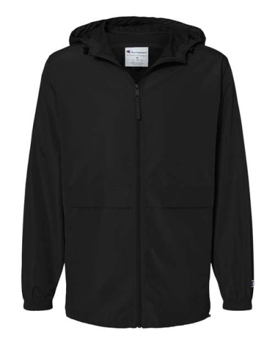 Champion CO125 Unisex Full-Zip Anorak Jacket in Black - Custom Printing Available