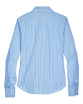 WOMEN'S Crown Collection® Banker Stripe Woven Dress Shirt Back Thumbnail | Custom Apparel Canada