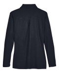 WOMEN'S CrownLux Performance® Plaited Long Sleeve Polo Back Thumbnail | Custom Apparel Canada