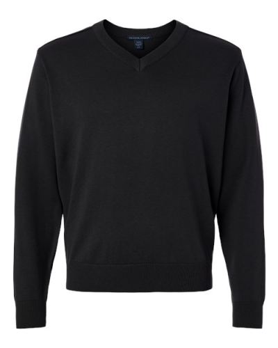 Devon & Jones DG445 Men's New Classics V-Neck Sweater in Black - Custom Printing Available
