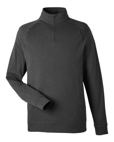 Devon & Jones DG481 Men's New Classics® Charleston Quarter-Zip Pullover in Black Melange - Custom Printing Available