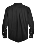 Men's Crown Collection® Solid Stretch Twill Woven Dress Shirt Back Thumbnail | Custom Apparel Canada