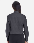 WOMEN'S Crown Collection® Royal Dobby Woven Dress Shirt Back Thumbnail | Custom Apparel Canada