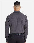 Men's CrownLux Performance® Tonal Mini Check Woven Dress Shirt Back Thumbnail | Custom Apparel Canada