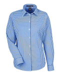 Women's CrownLux Performance® Gingham Dress Shirt Front Thumbnail | Custom Apparel Canada
