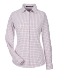 Women's CrownLux Performance® Micro Windowpane Woven Dress Shirt Front Thumbnail | Custom Apparel Canada