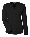 Women's Raleigh Half-Placket Knit Top Front Thumbnail | Custom Apparel Canada