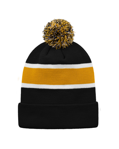 Custom Hat Trick Striped Knit Cuff Toque with Pom-Pom | Canada Sportswear H08080 | Screen Printing & Embroidery Canada