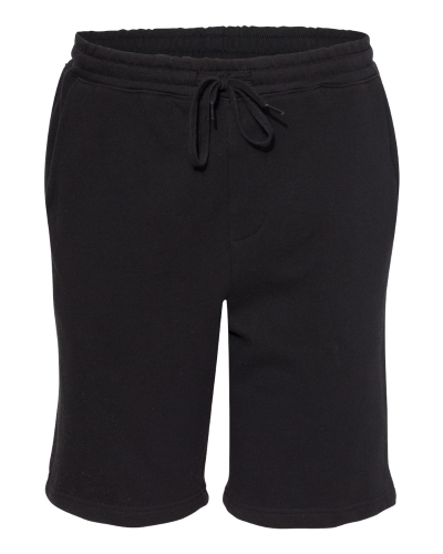 Independent Trading Co. IND20SRT Midweight Fleece Shorts in Black - Custom Printing Available