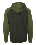 Unisex Raglan Hooded Sweatshirt Back Thumbnail | Custom Apparel Canada
