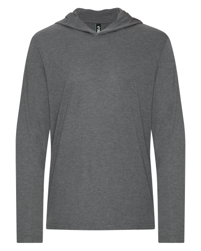 KOI KOI8051 Element Triblend Long Sleeve Hooded Tee in Grey Frost - Custom Printing Available