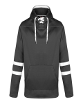 Dangle Adult Pullover Hockey Lace Hooded Sweatshirt Front Thumbnail | Custom Apparel Canada