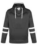 Dangle Adult Pullover Hockey Lace Hooded Sweatshirt Front Thumbnail | Custom Apparel Canada