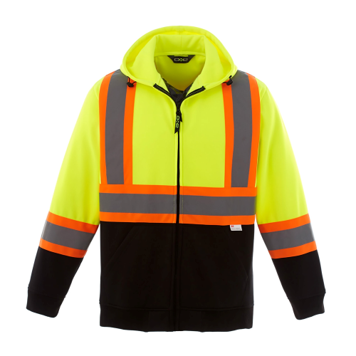 Hi-Vis Full Zip Polyester Fleece Hoodie front Thumb Image