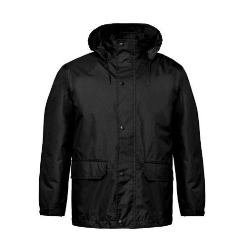Custom CSW L01125 RAINIER - Full Length Raincoat with Detachable Hood - Black | Canada Sportswear L01125 | Screen Printing & Embroidery Canada