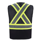 L01150 - Scout - Adult Tricot Hi-Vis Zipper Front Vest Back Thumbnail | Custom Apparel Canada