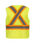 Sentinel Mesh Hi-Vis 5 Point Tear-away Vest Dual Sized Back Thumbnail | Custom Apparel Canada