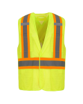 Sentinel Mesh Hi-Vis 5 Point Tear-away Vest Dual Sized Front Thumbnail | Custom Apparel Canada