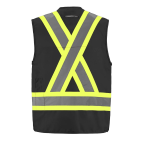 L01190 - Surveyor - Hi-Vis Surveyor’s Vest - Sized Back Thumbnail | Custom Apparel Canada