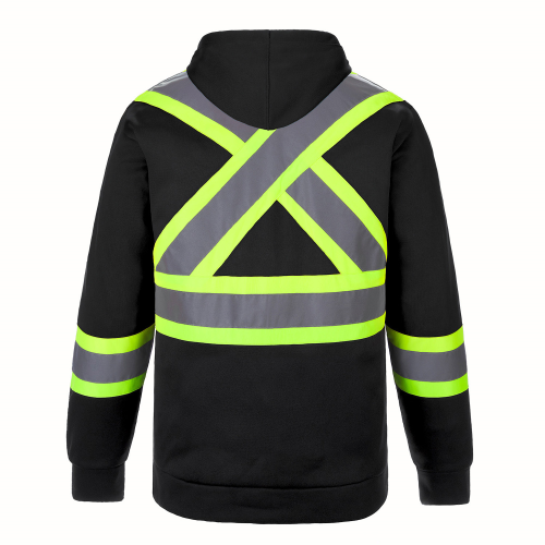 Black Hi Vis Polyester Pullover Hoodie T Shirts Elephant