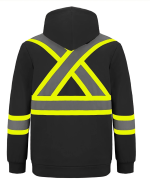 L01380 - Infinity - Hi-Vis Full Zip Hooded Sweatshirt w/ Detachable Hood Back Thumbnail | Custom Apparel Canada
