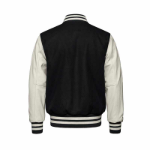 L06085 - Varsity - Melton and Leather Varsity Jacket Back Thumbnail | Custom Apparel Canada