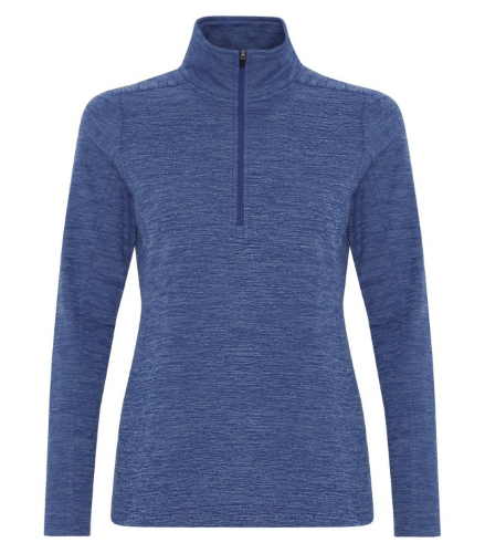 Ladies Heather Fleece 1/2 Zip Performance Sweatshirt front Thumb Image