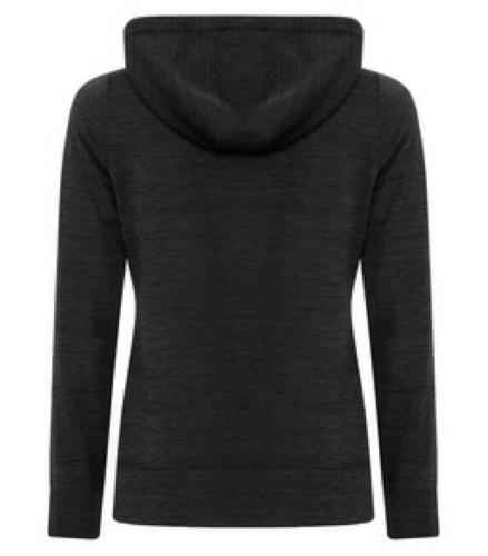 Ladies Heather Fleece Hooded Sweatshirt back Thumb Image