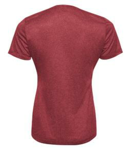 Ladies Heather Performance V-Neck back Thumb Image