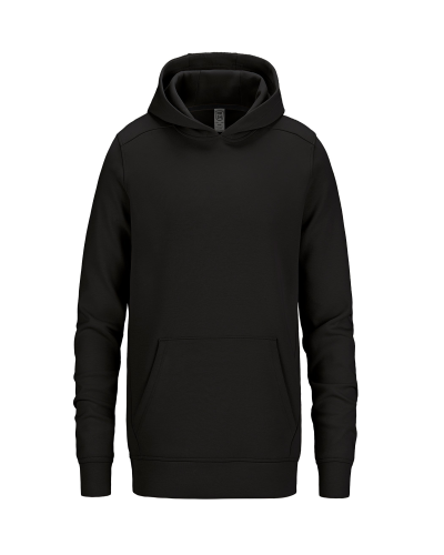 Canada Sportswear L6400Y Pulse Youth Performance Double Knit Pullover Hoodie in Black - Custom Printing Available