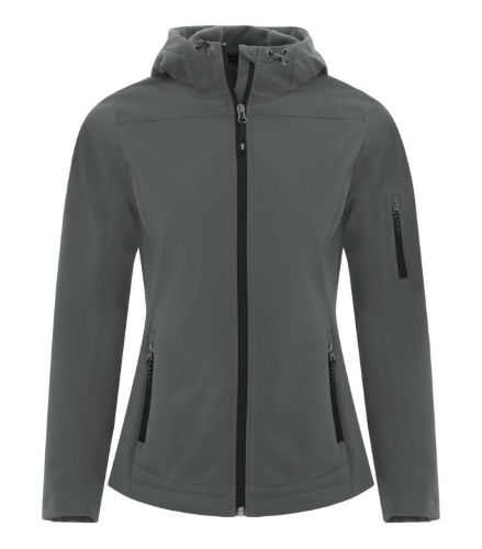 COAL HARBOUR® ESSENTIAL HOODED SOFT SHELL LADIES' JACKET front Thumb Image