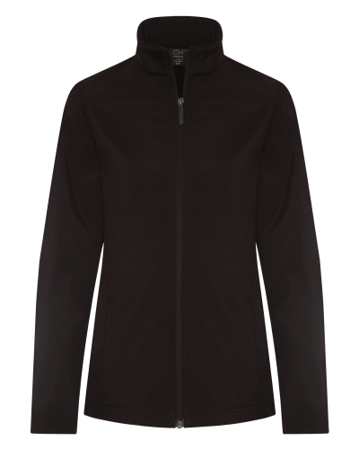 Coal Harbour L7610 Essential Water Repellent Soft Shell Ladies' Jacket in Black - Custom Printing Available